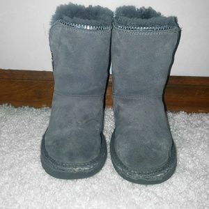 Gray Zipper Toddler Uggs